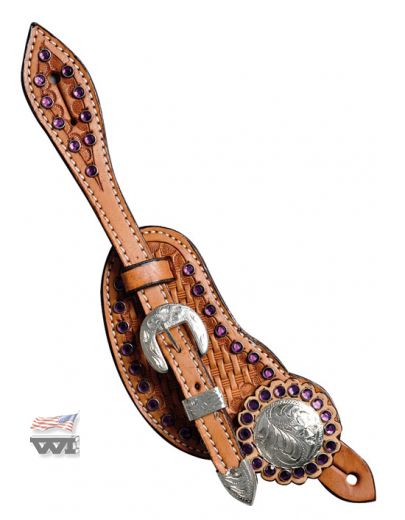 Spurstrap Burgundy Stones SPS-D-156