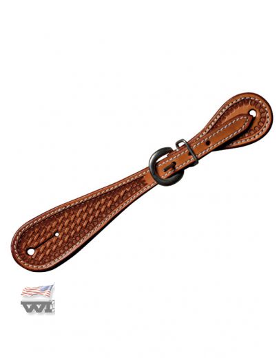 Ladys Spurstrap Basket tooled SPS-155