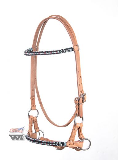 BEADED SIDEPULL, HARNESS,  SP-AJ-153-L