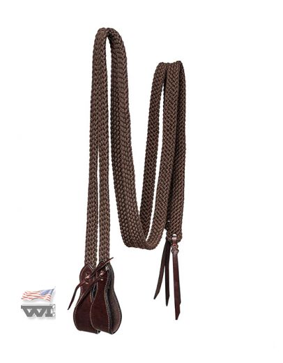 BRAIDED SPLIT REINS W./SLOBBERS