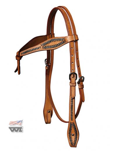 NATURAL RAWHIDE BRAIDED HEADSTALL