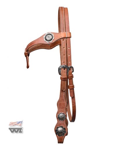 KNOTTED HEADSTALL W./ CONCHAS