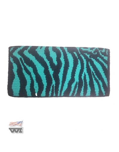 ZEBRA BLANKET TURQUOIS