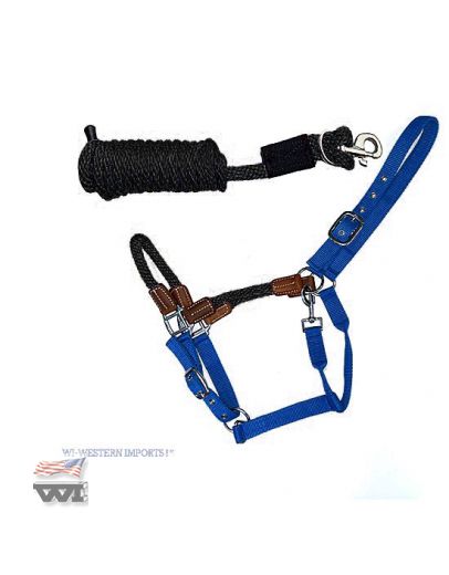 HYBRID ROPE HALTER ROYAL BLUE