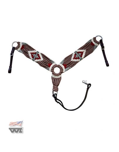 WOOLEN NAVAJO DESIGN BREASTCOLLAR , TAN