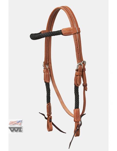 ROPE HEADSTALL ,BLACK
