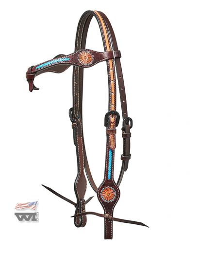 HORSEMAN´S TACK  w./ TURQUOIS FLOWER AND BRAIDING