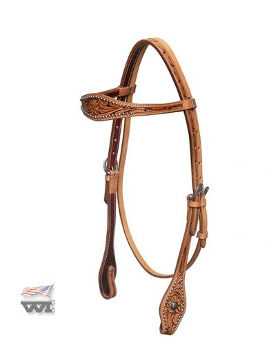 HEADSTALL WITH FLOWER  LEAF TOOLING