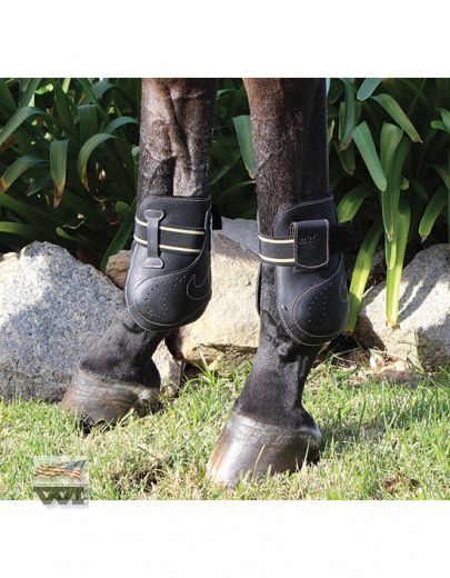 VLAB Leather rear ankle boot, schwarz