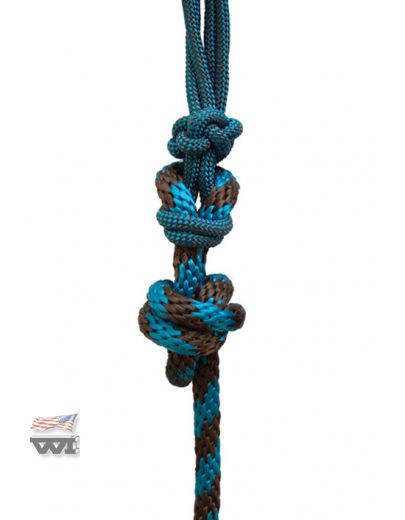 Rope-Halter - Chocolate-Turquoise