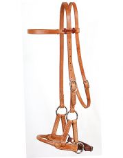 Round Leather Nose Sidepull