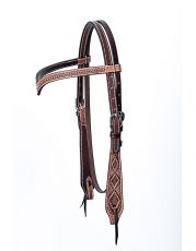 BASKET TOOLED HEADSTALL W./DOTS    HS-AK-908