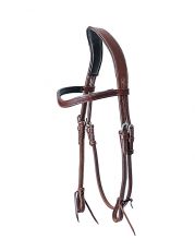 ANATOMICALLY SHAPED HEADSTALL, DARK OILED