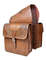 TOOLED LEATHER SADDLE BAG
