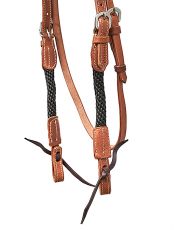 ROPE HEADSTALL ,BLACK