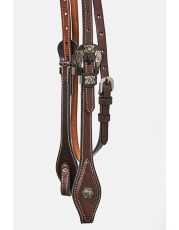 HORSEMAN´S TACK  w./ FLOWER BUCKLE , DARK OILED