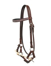 SIDEPULL W./ PADDED BROW AND TURQUOIS STITCHING