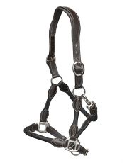 ANATOMICALLY SHAPED HALTER WITH LEAD, BLACK